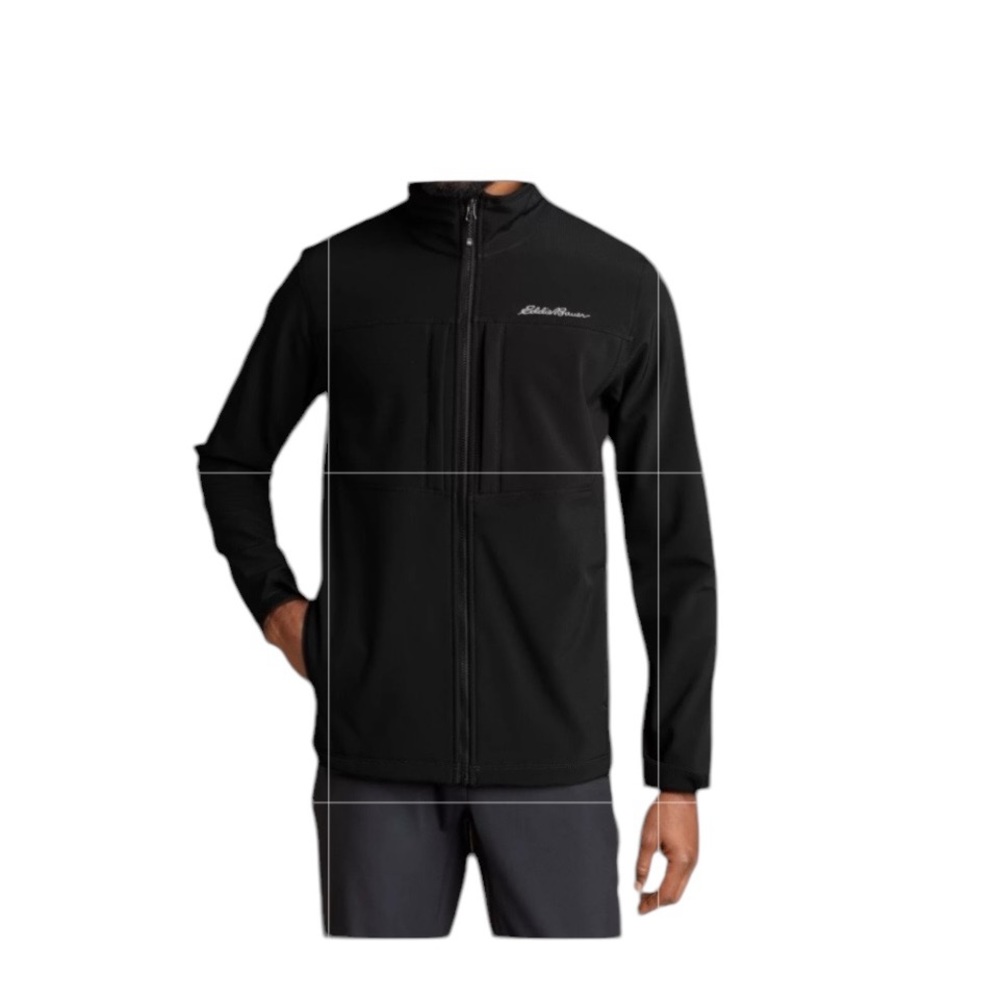 Eddie Bauer Men’s Black Fleece Full  Zip Jacket/ Coat Outdoor Sz XL